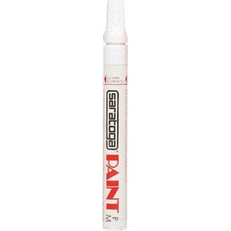 Paint pennarello colore bianco punta fine indelebile coprente permanente su ogni superficie (1/4)