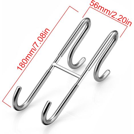 Handtuchhaken für Duschtüren, doppelseitige Haken für rahmenlose Glasduschtüren, Badewannenhaken (1/5)