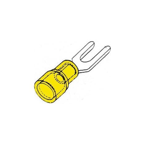 Cosse à fourche 5 3mm - jaune