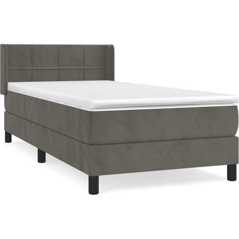 Maison Exclusive - Boxspringbett mit Matratze Dunkelgrau 90x190 c