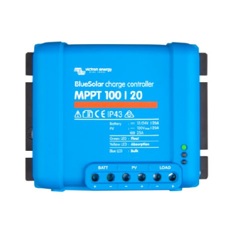 Victron – Régulateur solaire MPPT 100/20 20A jusqu'à 48V – Protection IP65 – Optimisation +30% énergie panneaux photovoltaïques