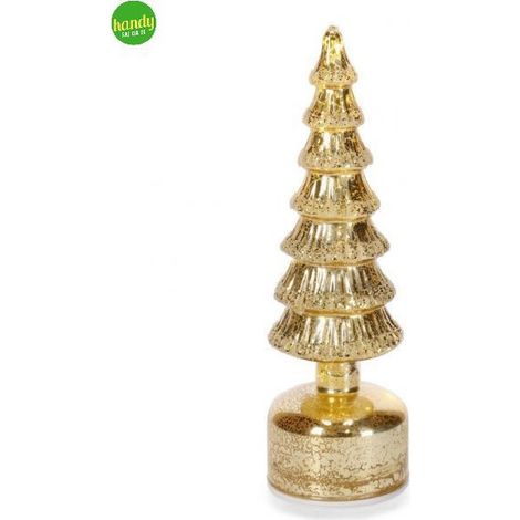 ALBERO NATALE LED ROTANTE CHAMPAGNE DA TAVOLO H30 IDEA REGALO BIZZOTTO (1/2)
