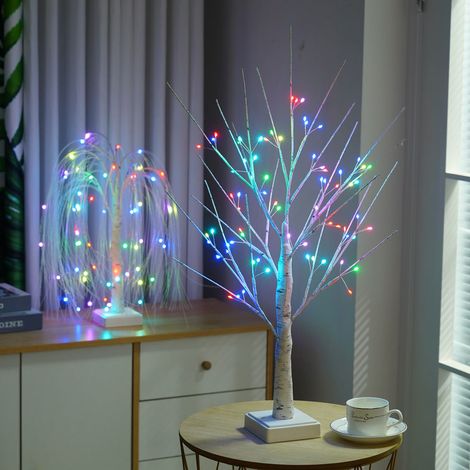 72 Pre Lit Birch Twig Christmas Tree Lamp With Remote Control Christmas Decoration