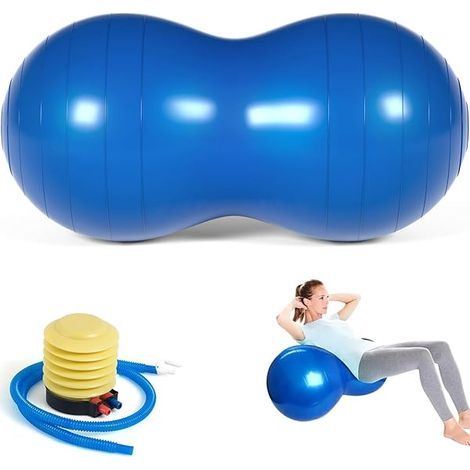 Ballon Peanut - 90 x 45 cm - Anti-Éclatement - Pour Thérapie Physique Enfants Et Adultes - Fitness Yoga Rééducation - 1 Pièce (1/3)