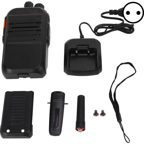 Talkie-walkie sans fil 3W portable 16 canaux 400-480MHz pour hôtels centres commerciaux prise EU (1/5)