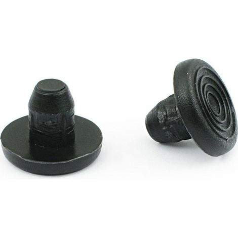 HERRAJES ALK deslizante plastico ø18 para taladro 8mm negro , 0UNIDADES (1/2)