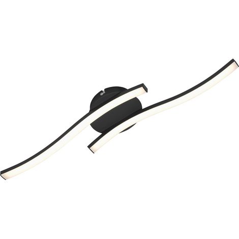 LED Deckenleuchte Deckenlampe 2-flammig 12 W 3000K Schwarz Metall Briloner