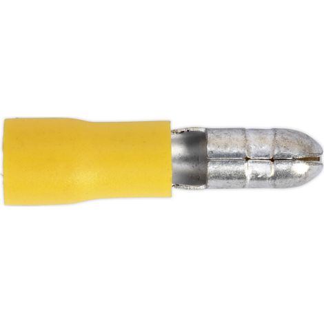 Sealey YT21 Bullet Terminal 5mm, Yellow - Pack of 100