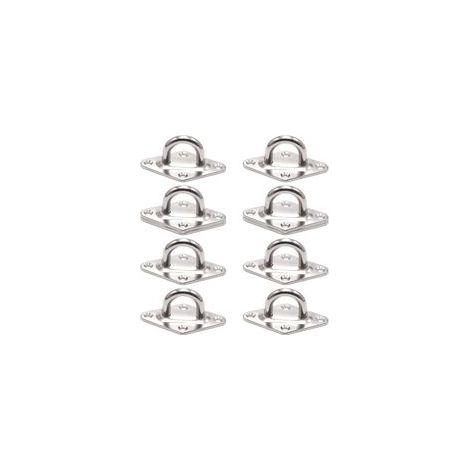 8 Pièces Pontet INOX, Anneau Arrimage, Anneau Arrimage Remorque, pour l'arrimage Chargement des Remorques, Bateaux, Voitures, etc. (M5) (1/5)