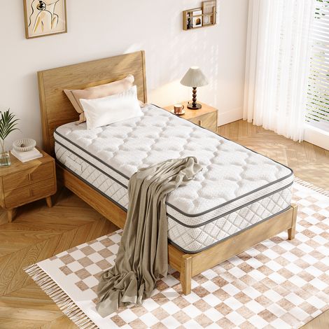 Matratze 90 x 200 cm Schaumstoff 26 cm Luxus-Bettmatratze für Erwachsene und Kinder, 7 Komfortzonen, adaptiver Memory-Schaum, Memory-Schaum-Matratze