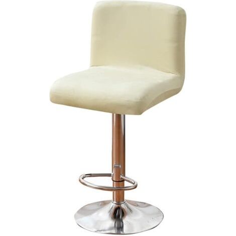 Housses de Tabouret de Bar Housses de Chaise 1 pièces Housses de Tabouret de Bar pour Salle à Manger Extensible,Couleur Beige (1/5)