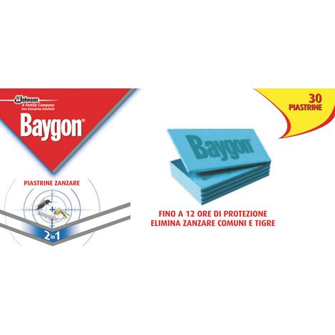 Baygon 30 piastrine antizanzare zanzare per elettroemanatore emanatore (1/2)