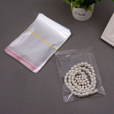 Sac en cellophane transparent auto - scellé sac à biscuits pour l'emballage de biscuits, bonbons et produits (15x26, 200 PCS) (1/5)