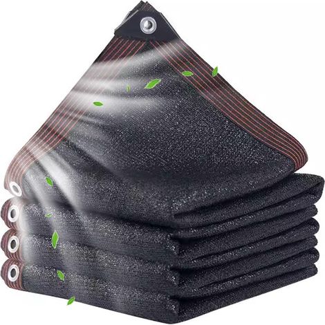 Schattierungsnetz mit Ösen, 1 x 2 m, atmungsaktiver Sonnenschutz für Terrassen, Pflanzen, Gärten, Autos, Pergolen, Gewächshäuser