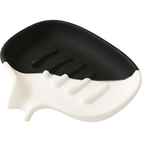 1 porte-savon avec égouttoir, système de drainage intégré, base antidérapante, polyvalent cuisine et salle de bain (1/5)
