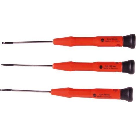 Schraubendreher-Set Feinmechaniker 3-teilig SL 1,5 / 2,0 / 2,5 Schraubendreher
