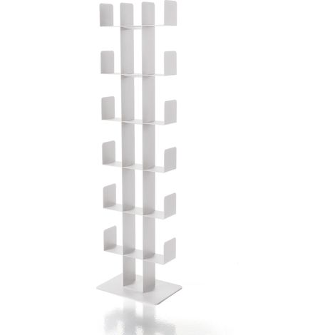 B.Blos Bianco verticale porta libri BBBItalia Sintesi in metallo Bruno Rainaldi (1/5)