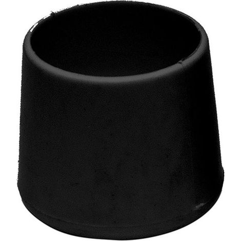 Flexible runde Endkappe „CNT07“ aus schwarzem Gummi Ø1x1,6cm (25 Stück) MICEL