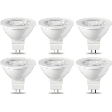 Bardusch-Lot de 6 ampoules LED GU5.3 MR16 5 W Blanc chaud non dimmable, 220 V [Classe énergétique G] (1/5)
