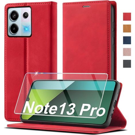 Coque portefeuille en cuir pour Xiaomi Redmi Note 13 Pro 5G / Poco X6 Pro 5G, avec support et fermeture magnétique (1/5)