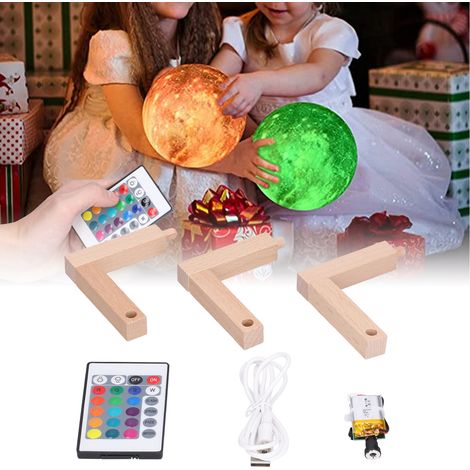 Panneau lumineux créatif à monter soi-même pour lampe lune (16 couleurs) + câble de données + télécommande lampe de chevet personnalisée (1/5)
