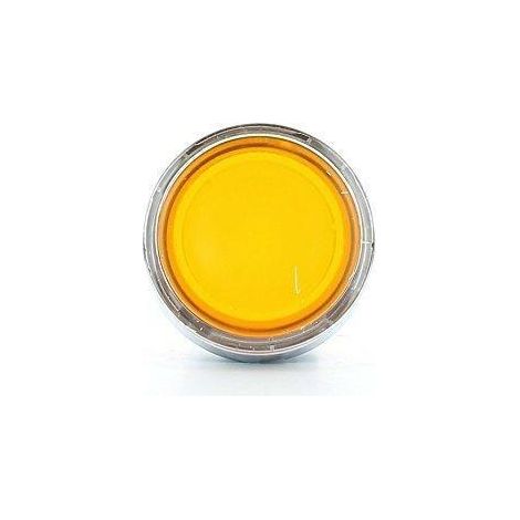 Schneider testa pulsante luminoso giallo a filo ghiera con gemma liscia led zb4bw353