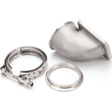 Adaptateur coudé à 90° V-Band de 3 pouces, bride, accessoire automobile en acier inoxydable, remplacement pour turbo T4 (1/5)