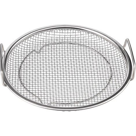 Frittierfett-Abtropfgestell aus Edelstahl, rund, 22 cm, mit Griff (1/5)