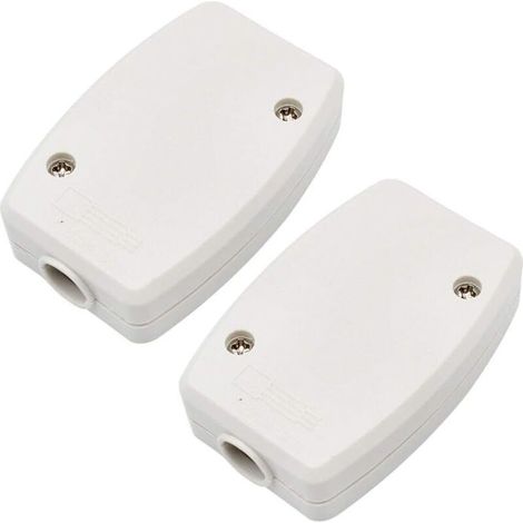 TIVCROXS - FUJIE 2Pcs Electrique Boîte de Jonction à 3 pôles Connecteur de Câble électrique Boîtier de Raccordement - Blanc (1/4)