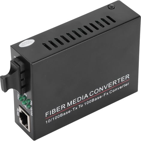 Convertisseur de média fibre optique 100M monomode, double fibre 20km, SC 1310nm, alimentation 100-240V EU