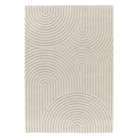 Tapis salon et chambre 80x150 beige rectangle tissé motif simple RIVIERA 1 (1/4)