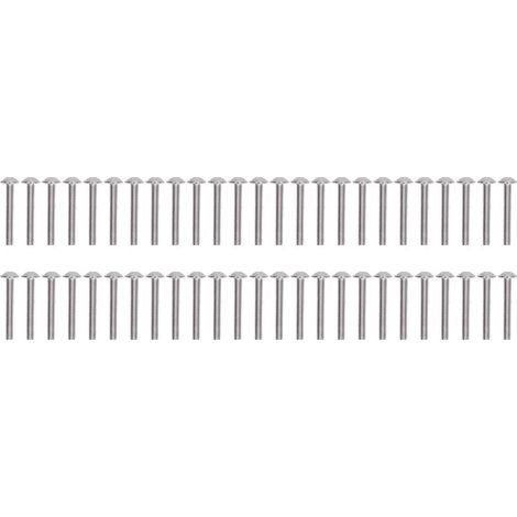50 vis tête bouton bride inox M4x30 - Vis robuste pour fixation mécanique (1/5)