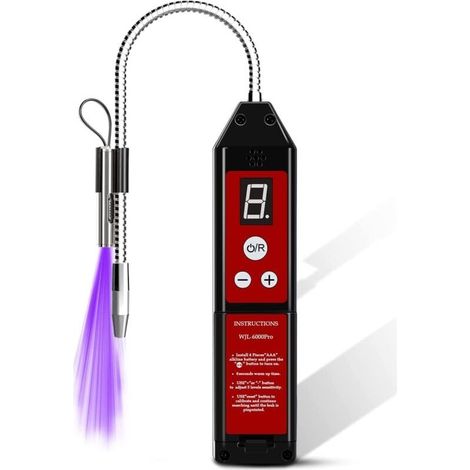 Détecteur de fuite de fréon avec lumière LED – Sensibilité jusqu'à 3 g/an – Écran LCD – Alarme sonore et visuelle – Testeur HVAC R22 R410A R134A - WJL-6000PRO (1/5)