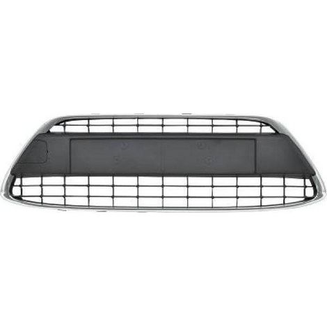 Grille de pare-choc avant centrale noire avec moulure chromée Ford Fiesta MK6 phase 1 2008-2012