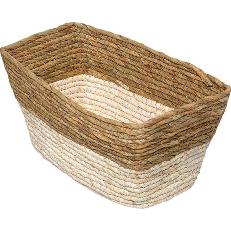 Cestino basso e quadrato, colore naturale/beige, 15x31 cm (1/2)