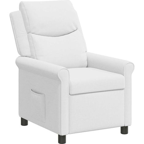 Sillón reclinable Blanco 69 x 93 x 102 cm Tela vidaXL (1/4)