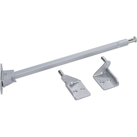 Regolatore di chiusura SR 390, montato, rivestito in colore argento lucido