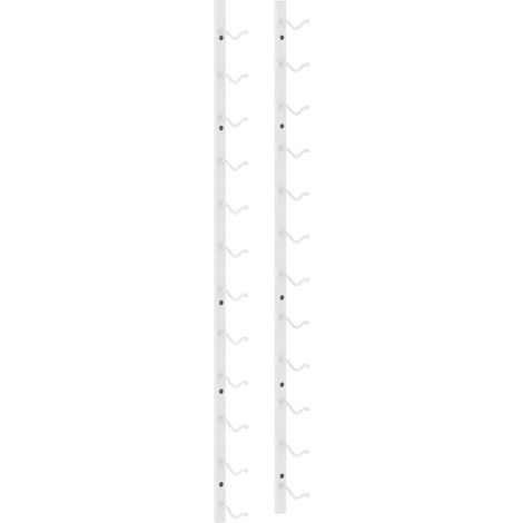 vidaXL Botellero de pared para 12 botellas hierro blanco (1/2)