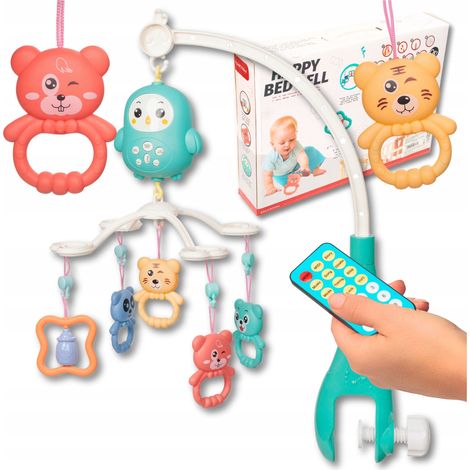 Babykarussell, Babybett, Schlaflied, Spieluhr mit Fernbedienung