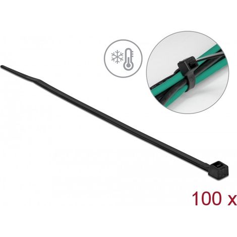 Colliers de serrage delock cold resistant 200x3.6mm noir