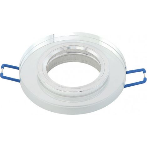 FAB 14338RF49 Incasso Vetro Solna 1xgu10 Tondo Spessore 1cm Trasparente C / Portalampada 2x9,5x9,5 Cm Taglio 6 Cm