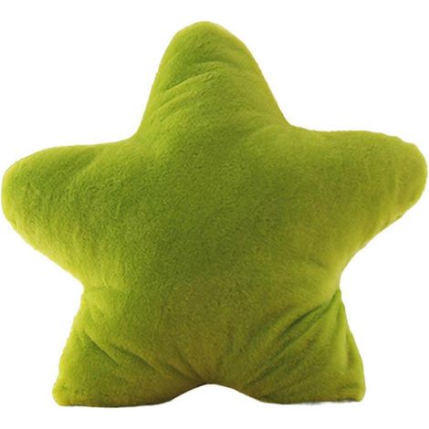 Coussin décoratif en forme d'étoile à cinq branches, idéal pour les chambres de filles, les canapés et les lits peut servir de coussin décoratif, de jouet, de coussin ou d'ornement couleur jaune-ver (1/5)