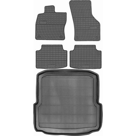 SET di tappetini in gomma per auto e tappetino per bagagliaio per Skoda Octavia III berlina dal 2013 al 2020 (1/5)