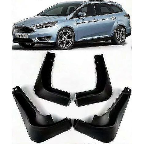 Komplettes Set Spritzschutz und Schmutzfänger für Ford Focus MK3 Kombi 2012-2018, vordere und hintere Schmutzfänger, 4-teiliges Set, robustes Schwarz, ideales Außenzubehör. (1/4)