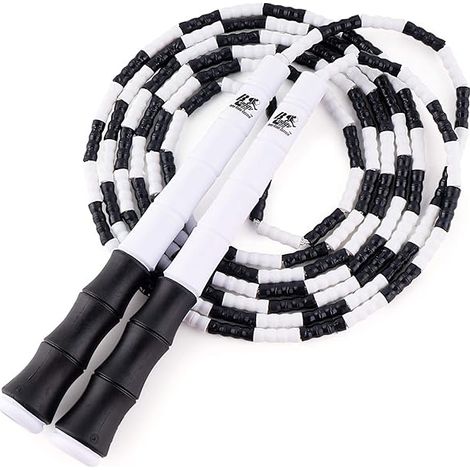 Corde à Sauter Perles - Câble PVC Poids Léger - Poignées Ergonomiques 20 cm - Réglable Jusqu'à 183 cm - Pour Enfants et Adultes - 1 Pièce (1/3)