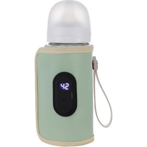 Chauffe Biberon - Thermostat 24 H - Régulation Température LCD 20 Niveaux - USB Portable - Pour Biberons et Contenants Aliments Bébé - 1 Pièce (1/4)