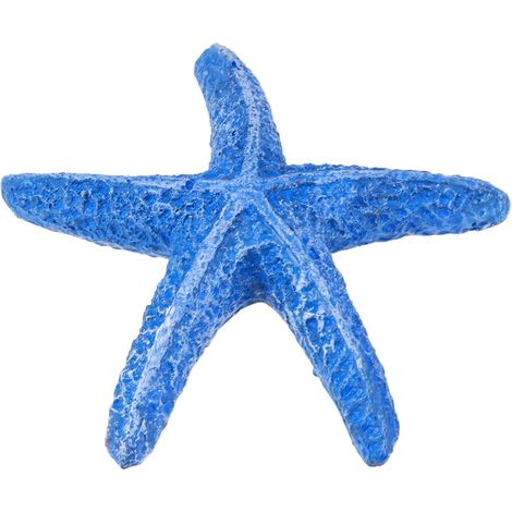 Décoration fantaisie pour aquarium décoration de réservoir de poissons en résine étoile de mer bleu simulation étoile de mer étoile de mer hexagonale décoration de filet de pêche 8x9x2cm 1 pièce
