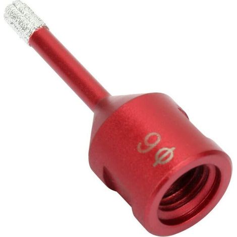 Forets Diamant 6 mm – 2 Pièces avec Filetage M14 pour Perçage à Sec sur Porcelaine, Carrelage, Granit et Marbre