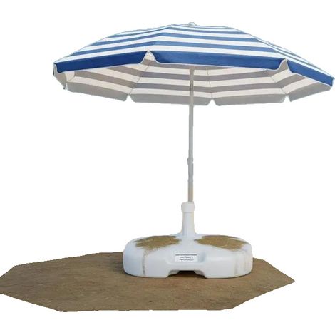 Base con contrappeso, plastica resistente agli agenti atmosferici, facile da montare, bianca. (1/5)