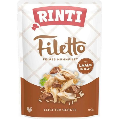 Rinti  Filetto  Filetti di pollo in gelatina - bustina da 100 g - con 100 g di agnello (1/3)